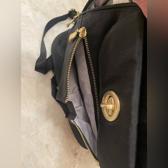 Baggallini Naples convertible Black Backpack with Gold Details main image 6